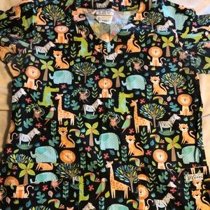 Safari scrub top